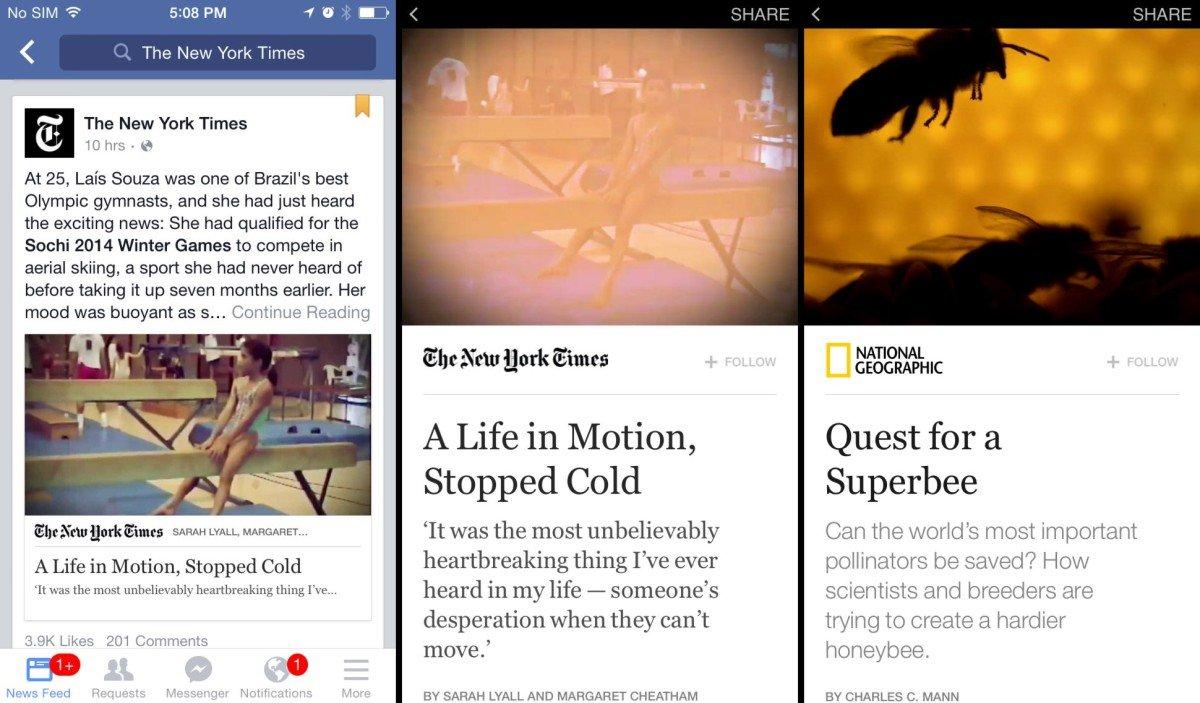 Instant Articles, dal 12 aprile per tutti gli editori