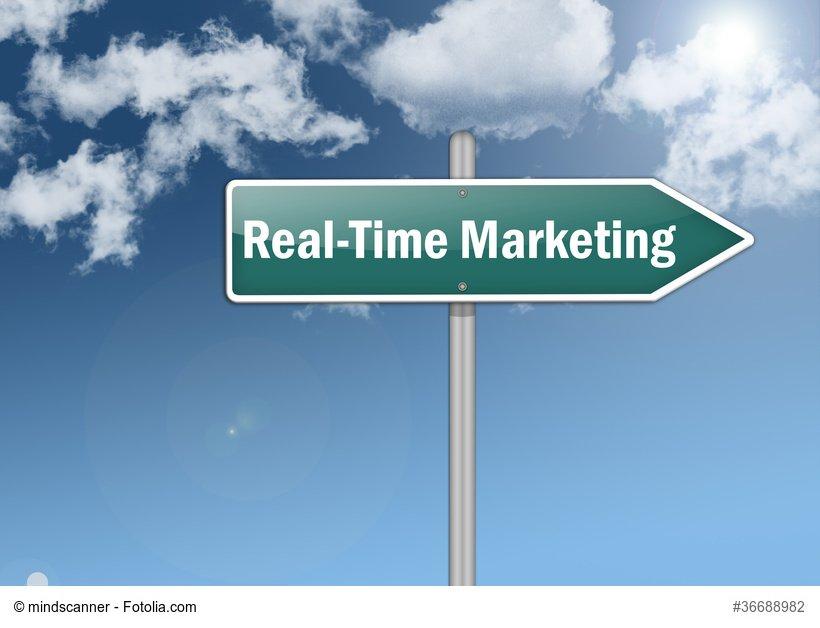 Signpost "Real-Time Marketing"