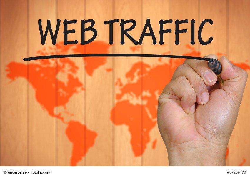 hand writing web traffic .