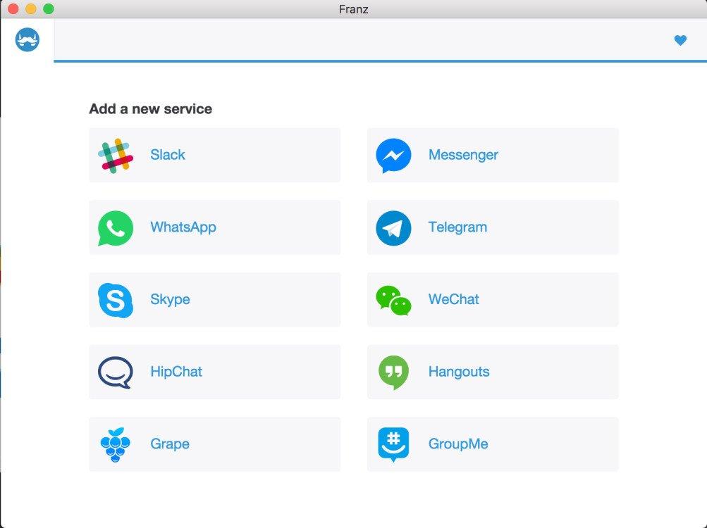 Franz: una sola app per tutte le chat