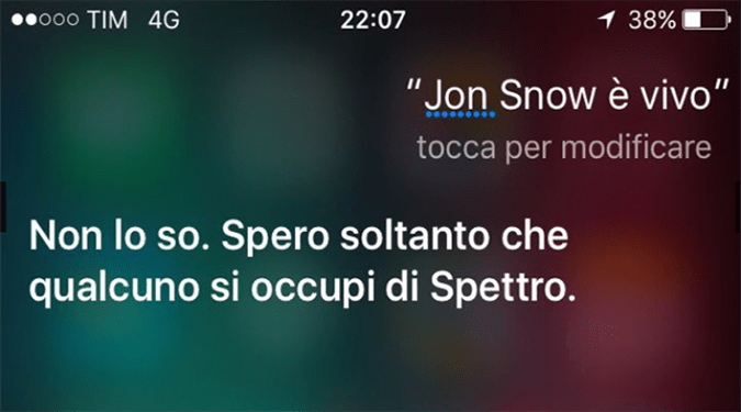 Game of Thrones e Siri - Le risposte su Il Trono di Spade