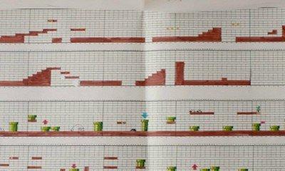 I disegni originali di Super Mario Bros, su carta e penna