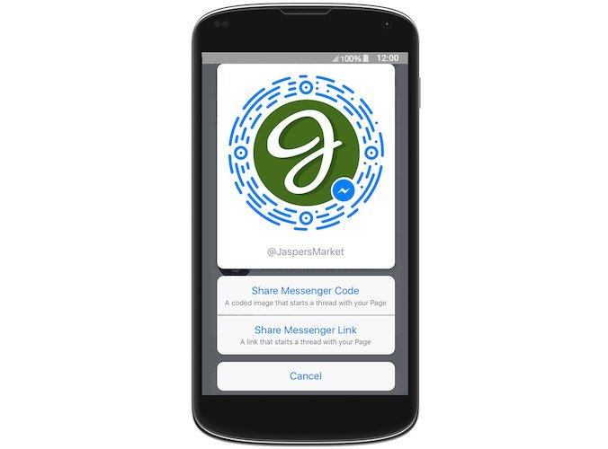 Facebook Messenger presenta Codes, Usernames e Links_4