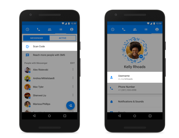 Facebook Messenger presenta Codes, Usernames e Links_5