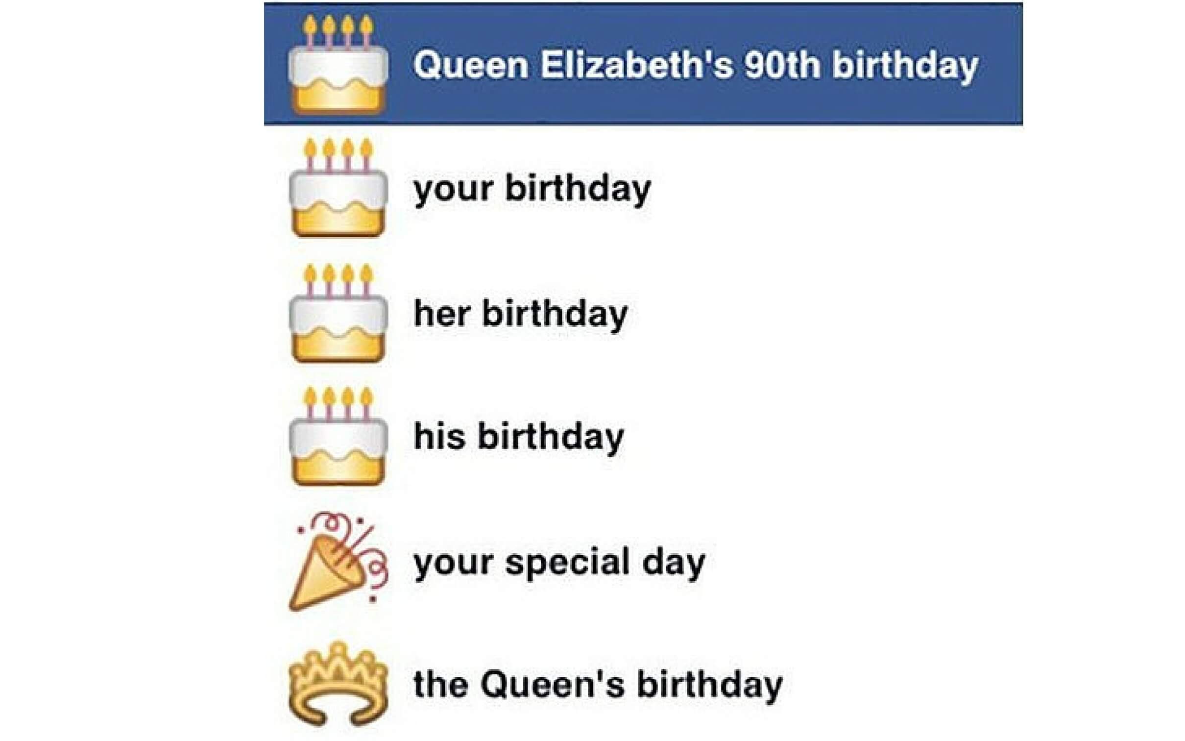 The Queen's birthday
