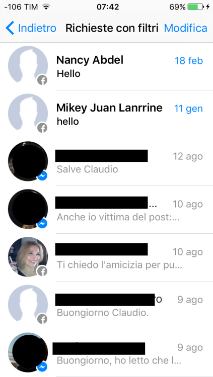 i messaggi perduti di facebook messenger 1