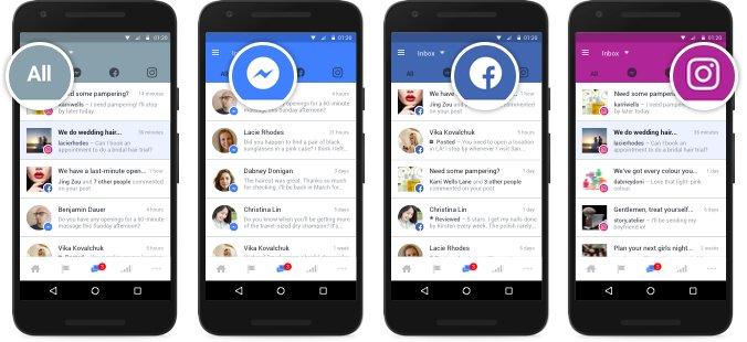 Facebook business- casella di posta unificata per Facebook, Messenger e Instagram2