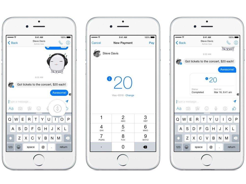 banca di facebook pagamenti su messenger