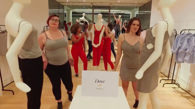 dove mannequin challenge