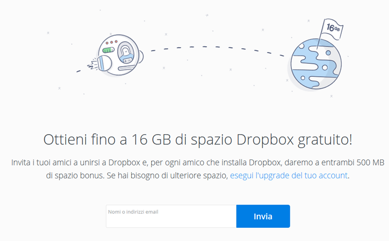 Esempio di Growth Hacking applicato da Dropbox