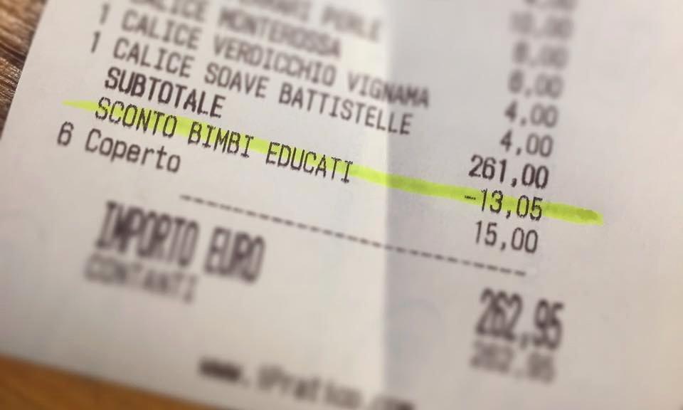 sconto bimbi educati