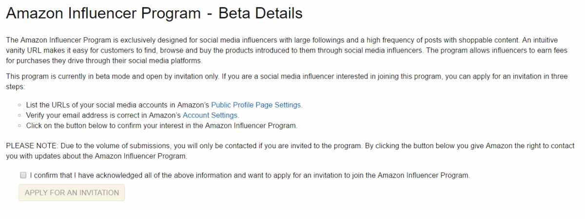 Amazon Influencer Program