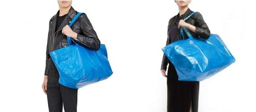 ikea balenciaga bag blu