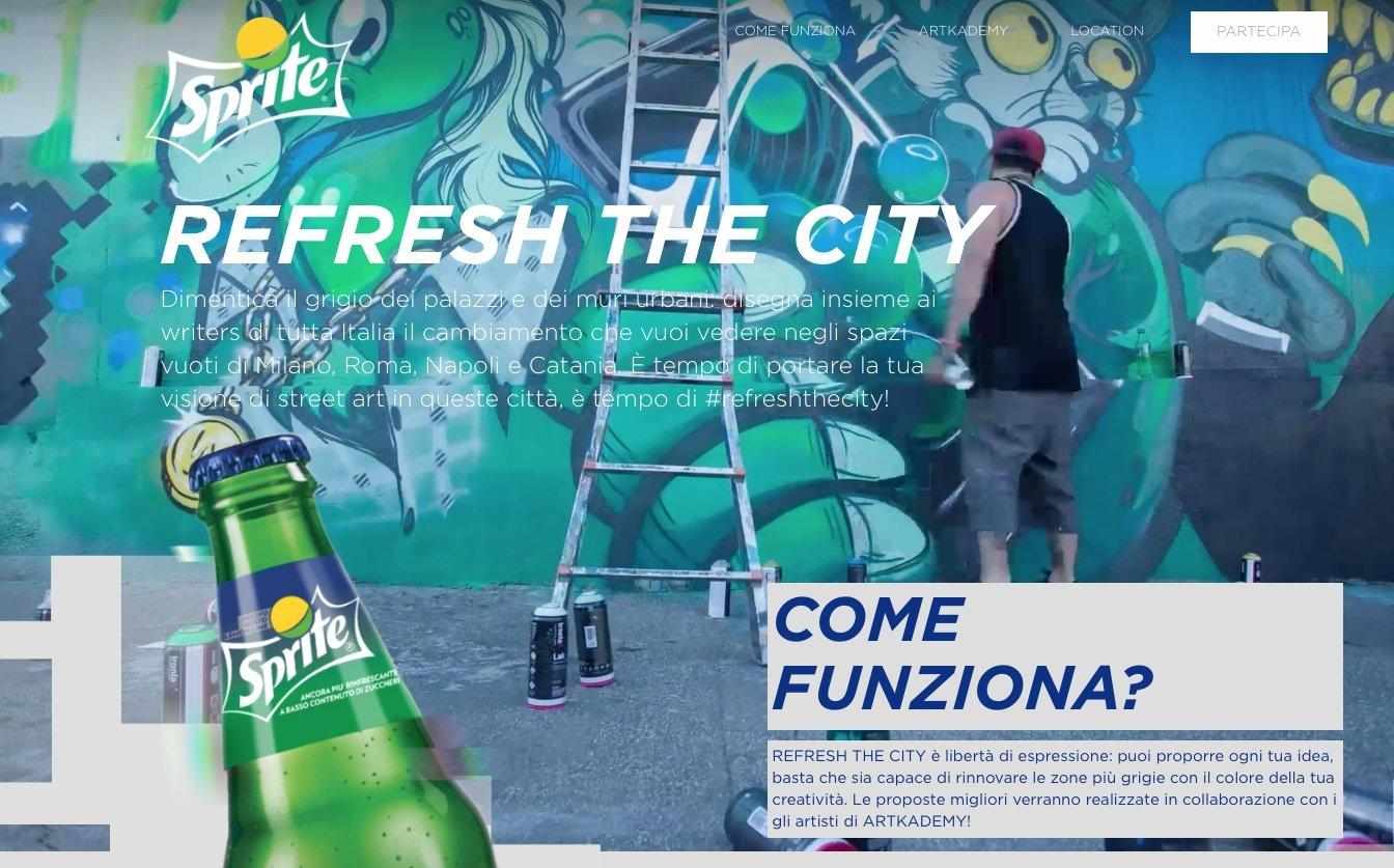 Sprite rinfresca l’Italia con la street art con Refresh the City