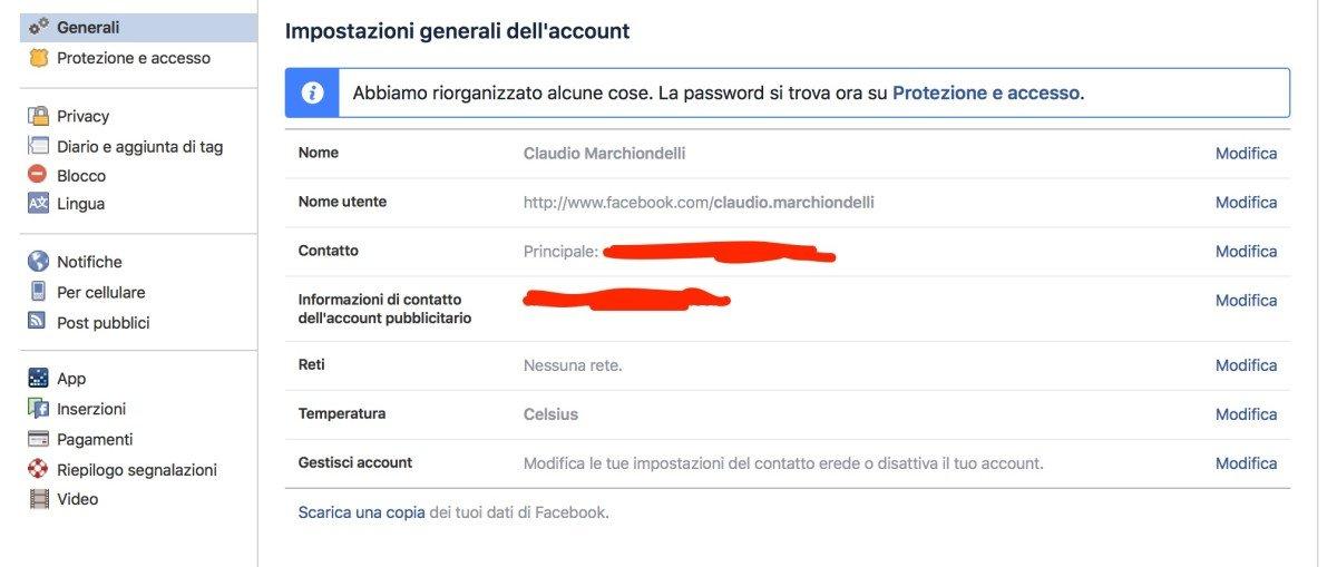 le impostazioni nascosta di facebook