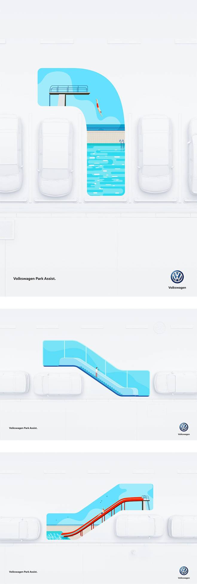 Volkswagen park assist migliori annunci stampa della settimana