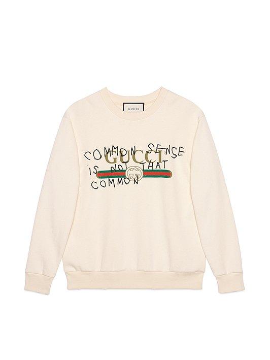 Felpa gucci con scritte clearance