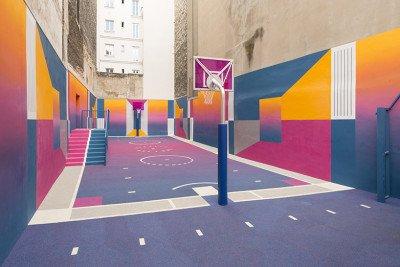 Arte, sport e colori si incontrano: Pigalle Duperré Court, Parigi