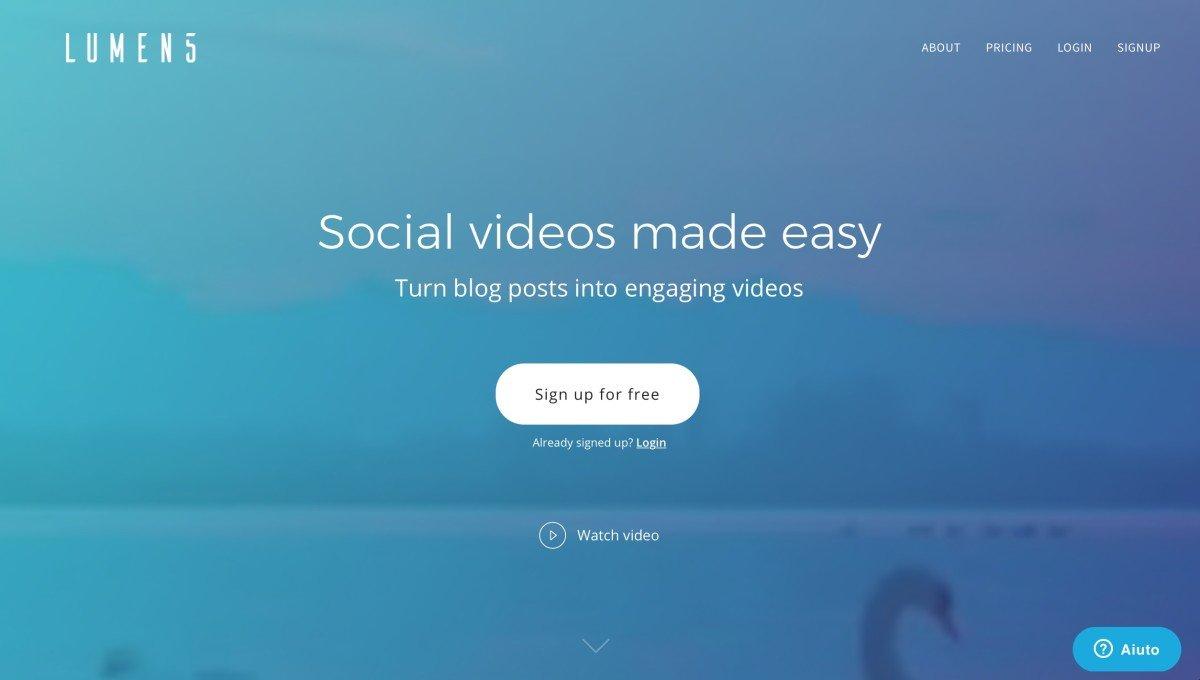 creare un video con lumen5