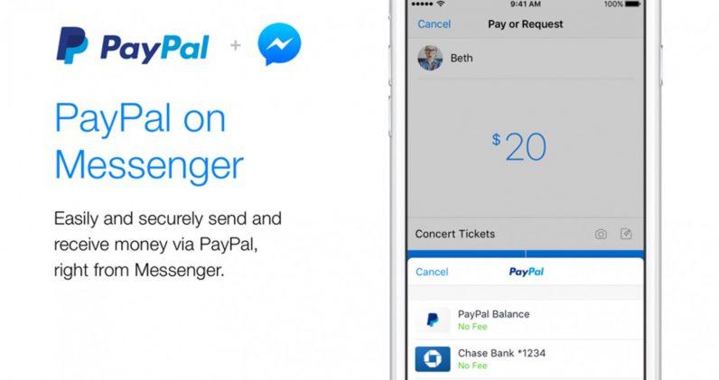 paypal facebook messenger