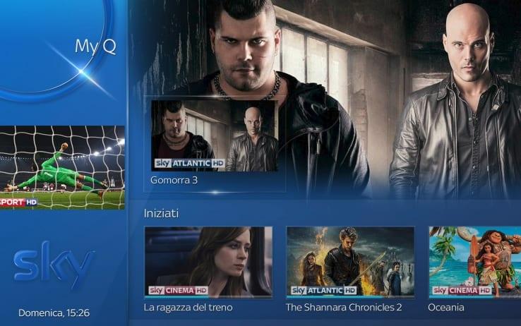 La nuova interfaccia (unificata) di Sky Q