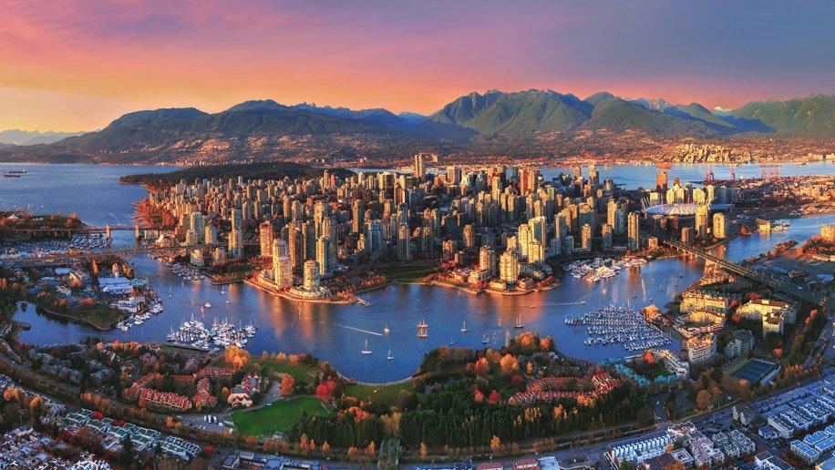 Aerial-Sunset-Vancouver