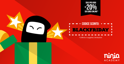 Arriva il Black Friday dei ninja: solo per oggi corsi online al -20%!
