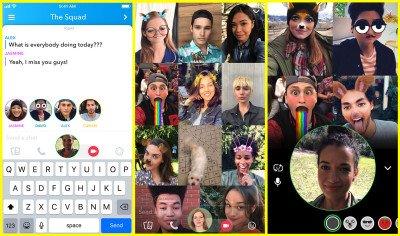 E ora su Snapchat arrivano anche video chat di gruppo e mentions