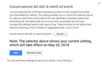 Gli effetti del GDPR su Google Analytics. Cosa devi fare