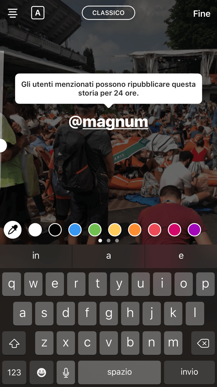 Mention Instagram