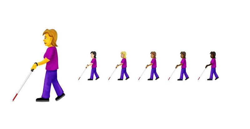 Emoji disabilità visiva