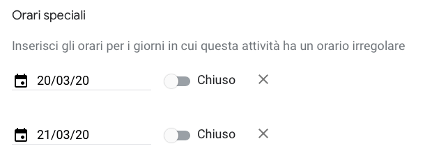 orari speciali GMB