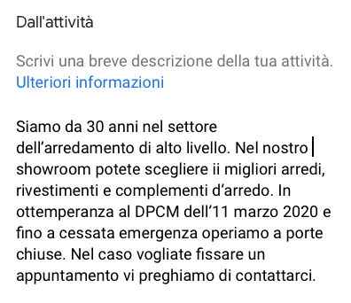 descrizione GMB