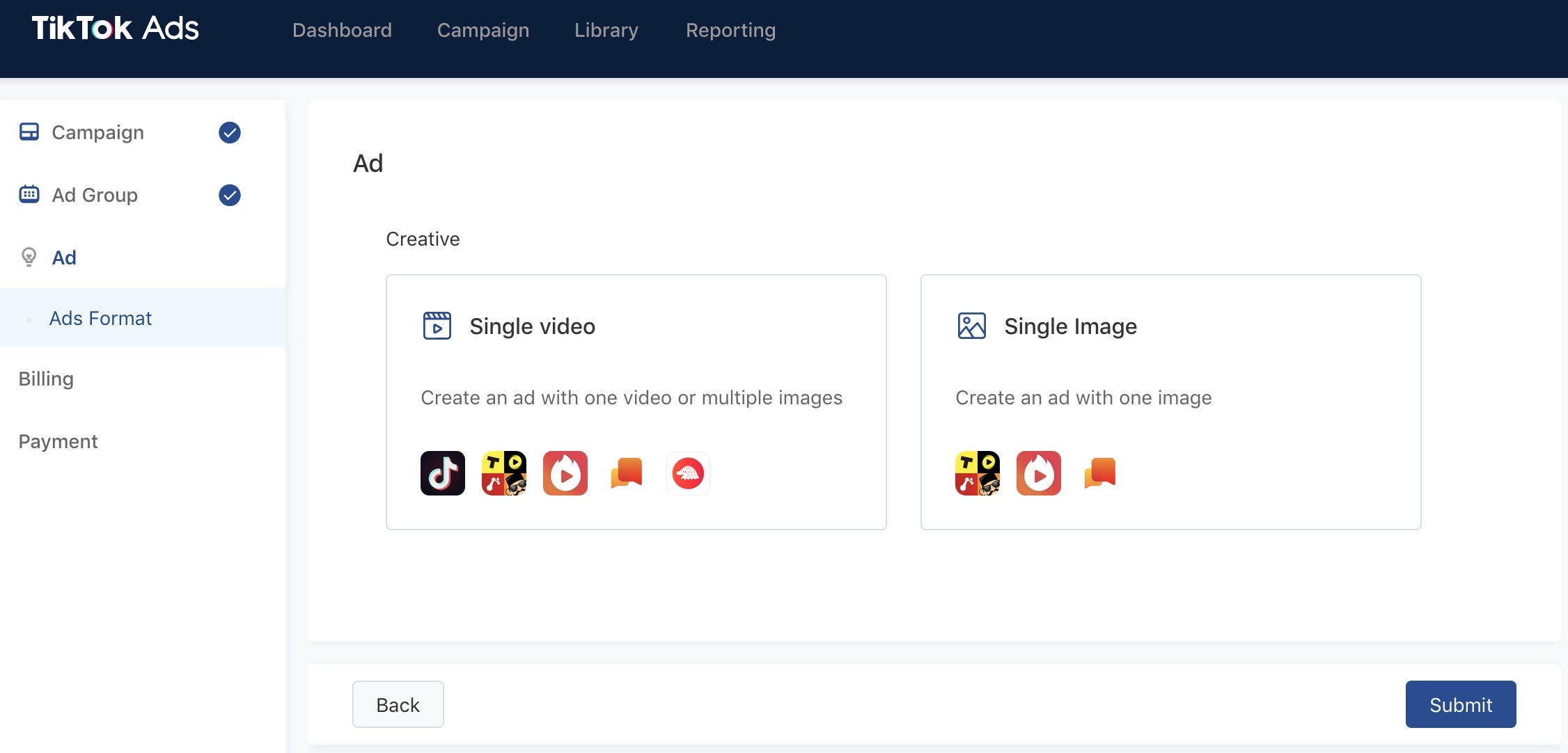 il contenuto della campagna pubblicitaria su tiktok