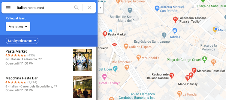 ristoranti su google coronavirus