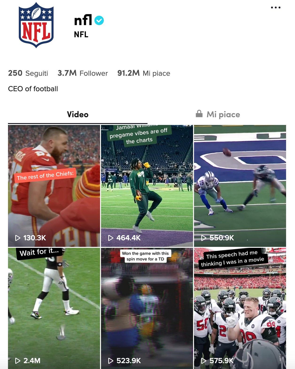 Nfl TikTok