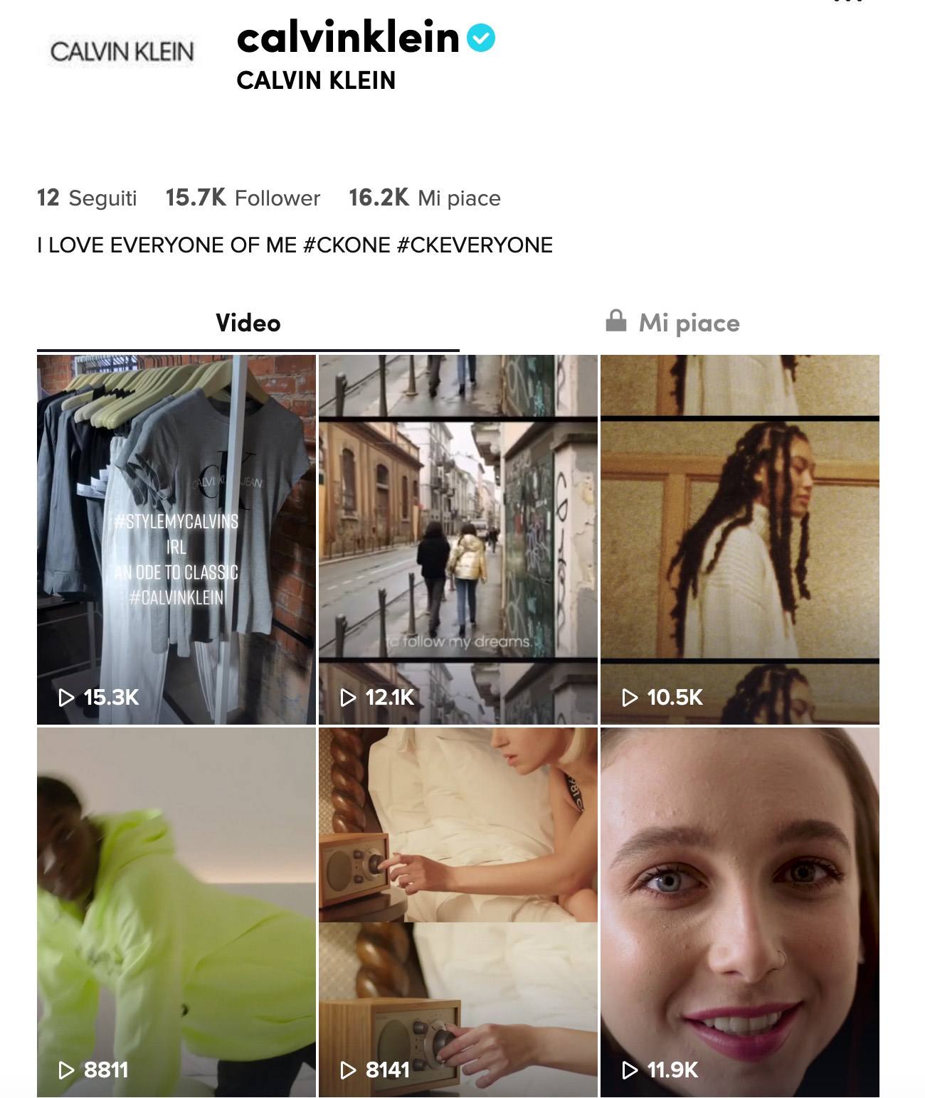 Calvin Klein TikTok