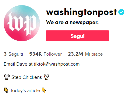 testate giornalistiche tiktok