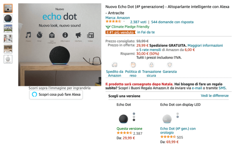 Echo dot Amazon