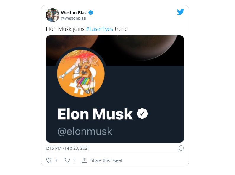 elon musk #lasereyes