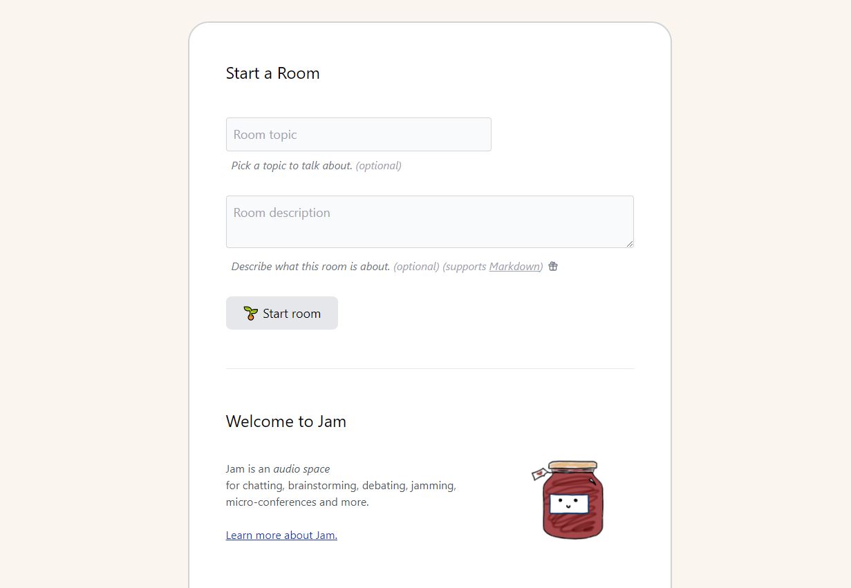 simulare clubhouse da web