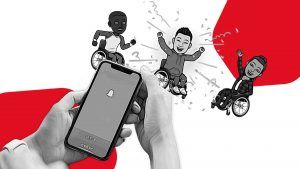 Snapchat e Bitmoji testano gli avatar Snapchatter in sedia a rotelle