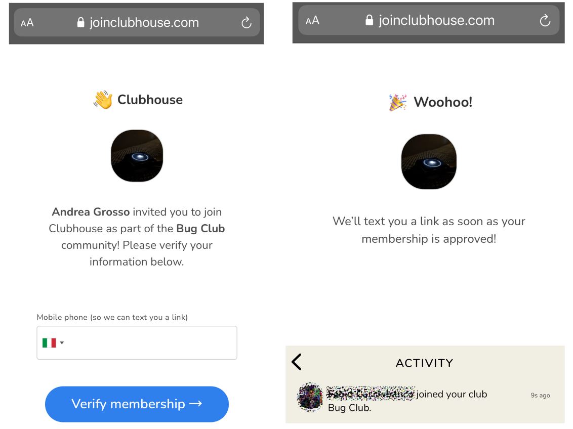 bug su clubhouse