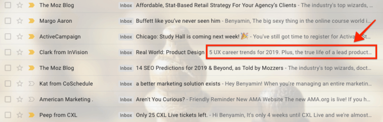 Email Marketing pre header