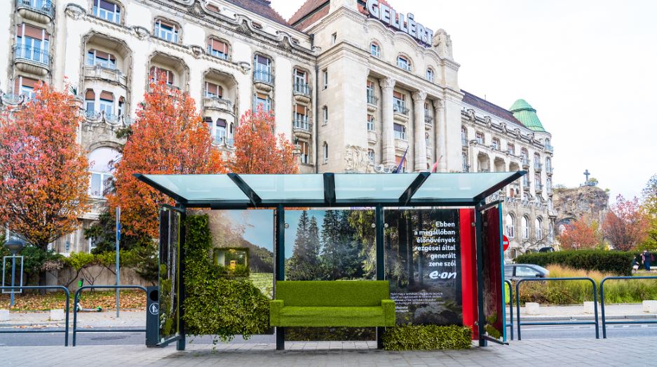 Budapest tram stops feature music generated by living plants
