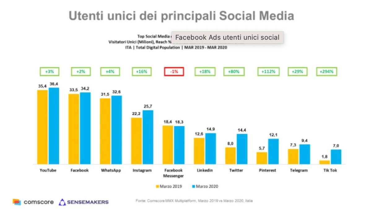 utenti dei social media - facebook advertising